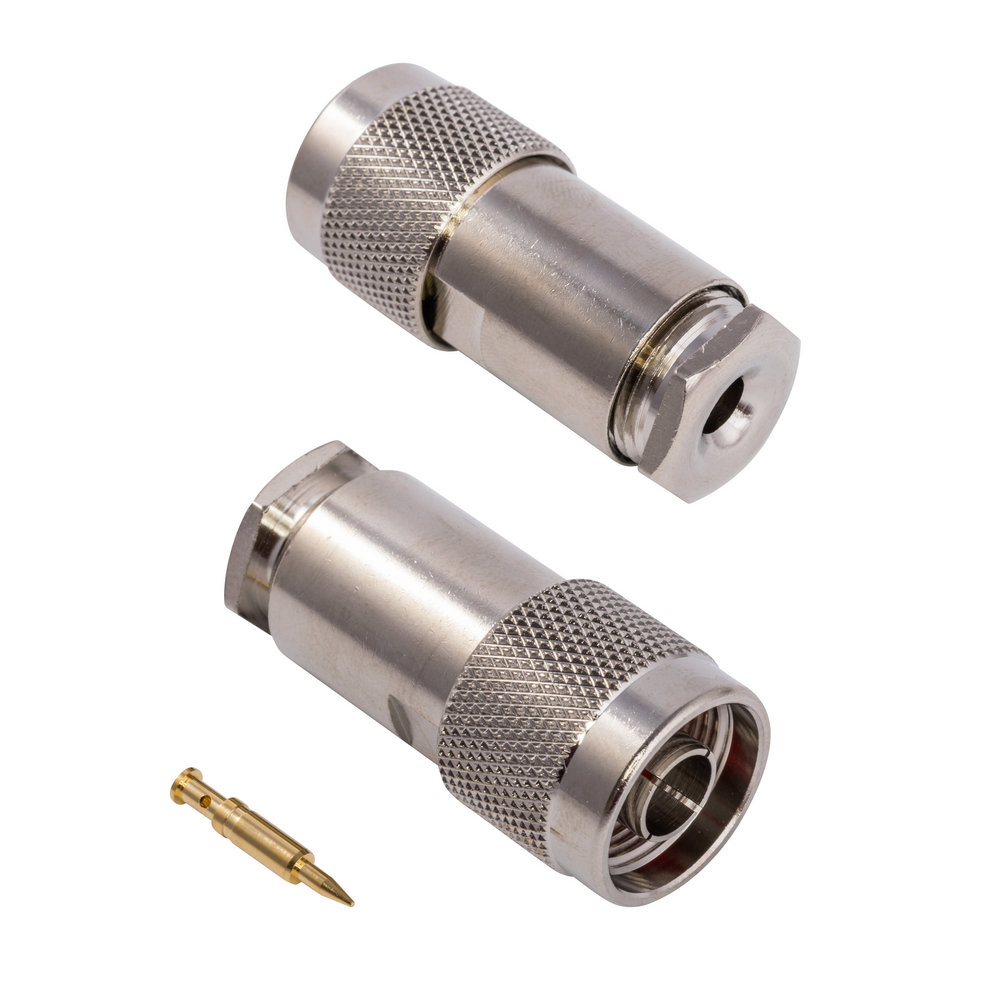 N-male connector for RG-213 cable