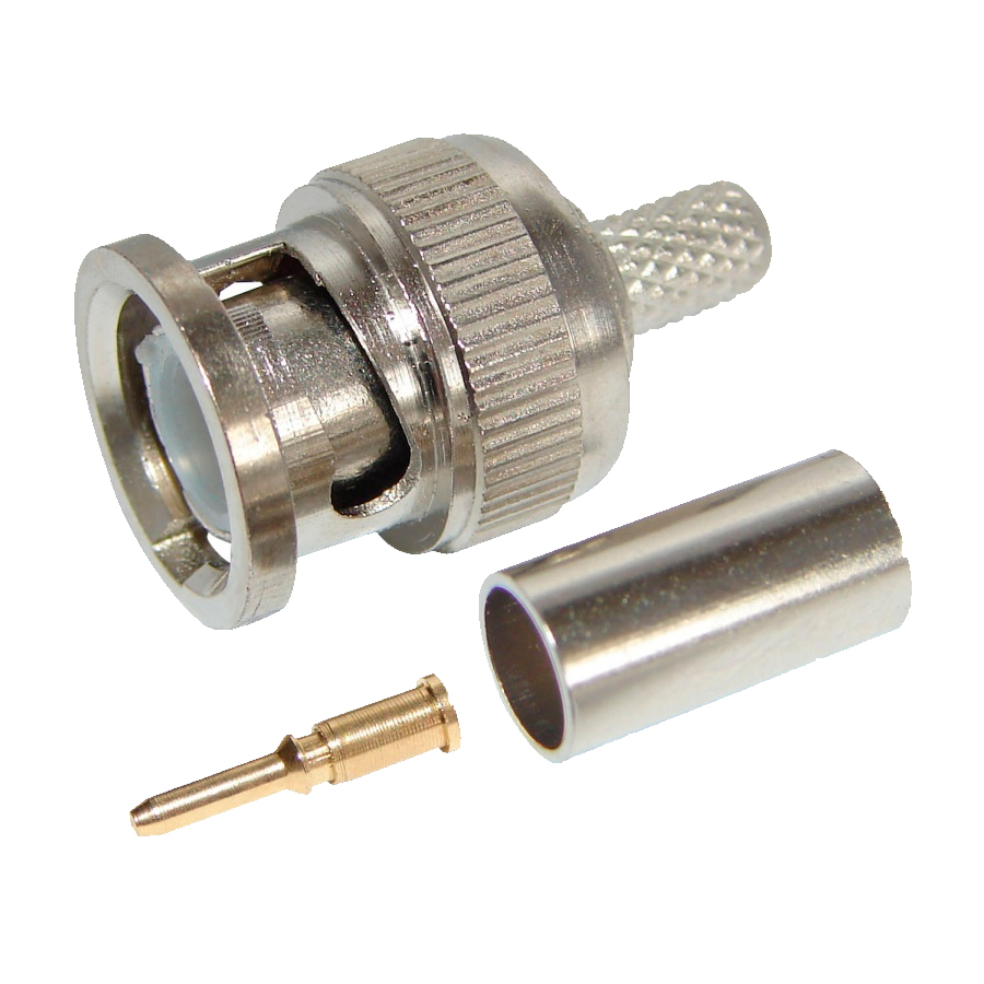 BNC-male connector for RG58 cable (crimp type) 